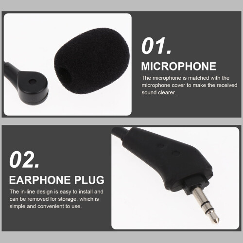 Cuffie auricolari con microfono a collo d'oca, cuffie da gioco cablate con cancellazione del rumore (3 pezzi) 1