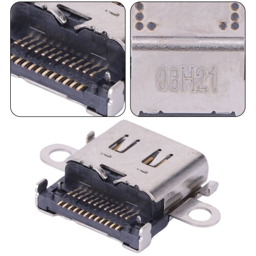 jixopn2Pcs Υποδοχή τροφοδοσίας Type-C Υποδοχή φορτιστή Θύρα φόρτισης USB για κονσόλα NS Lite