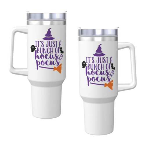 Hocus Pocus Ποτήρι 40oz με λαβή και καπάκι από καλαμάκι, μονωμένο ποτήρι, μπουκάλι νερού