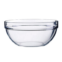 1 Pc Salad Bowl Acrylic Thicken Transparent Round Bowl for Serving Fruit Vegetable Snack (17 x 7.3 cm)
