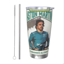 Tazza termica Fernando Alonso da 20 once, in acciaio inossidabile con isolamento sottovuoto, tazza da viaggio per caffè, tazza da viaggio con