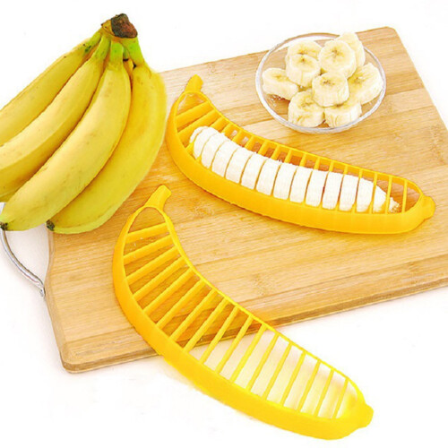 3Pcs Banana Slicer - Food Grade Plastic, compatible with Sharp Blade, Multi-functional Fruit Dicer, Masher, Kitchen Gadget 1