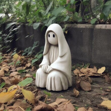 WinysinHalloween Ornamento da giardino Carino da giardino Fatto a mano in resina Decorazione per la casa o statua da giardino Personalizzabile