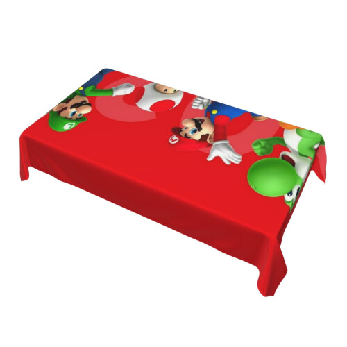 Mario Rectangular Tablecloth Water Resistance Antiwrinkle Spillproof Soft Fabric Table Cloth 60"X90" 2