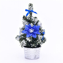 DAMIFU 20cm Artificial Table Mini Christmas Tree Home Decoration Festival Miniature Blue