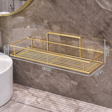 Portaoggetti da bagno in ferro battuto stile nordico, senza forature, da appendere alla parete del bagno, portaoggetti da parete per WC