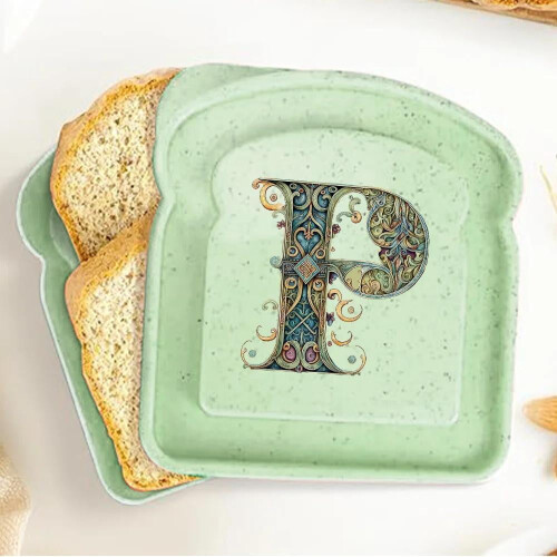 DEKAXID Customizable Toast Keeper With Lid - Fresh Bread Storage Box 26 Letters Available 1