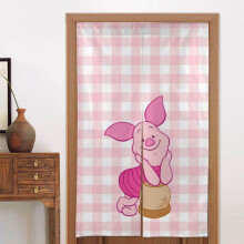 Piglet Door Curtain for Doorway, Pattern Print Blackout Privacy Window Curtain, Room Divider Curtain Tapestry Home Decor, 34" W X 56" L