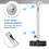 Suporte universal para projetor com rotação de 360, 7 polegadas, cor prata, capacidade de carga de 5 kg, compatível com a maioria dos projetores 6
