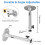 Suporte universal para projetor com rotação de 360, 7 polegadas, cor prata, capacidade de carga de 5 kg, compatível com a maioria dos projetores 5