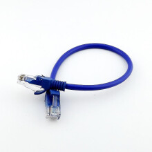 FÖR1 st nätverkskabel Cat5E RJ45-patchkabel Ethernet Internet Lan-sladd Blå 20 cm