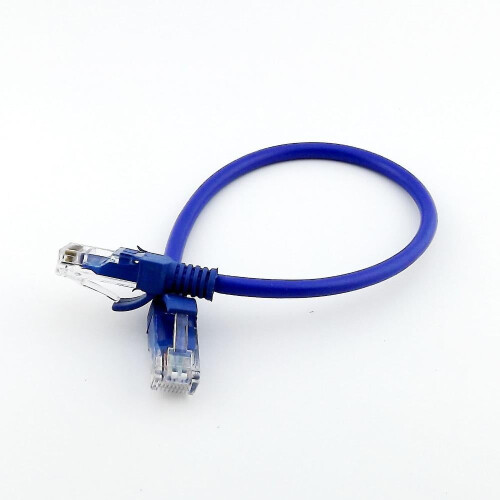 FOR1pcs Καλώδιο δικτύου Cat5E RJ45Patch Καλώδιο Ethernet Internet Lan Καλώδιο μπλε 20cm