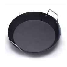 IMUSA CAR-52022 Nonstick Paella Pan with Metal Handles 15-Inch, Black