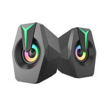 vankin RGB Wired USB Desktop Speaker with Stereo Sound and Independent Line Control for Multimedia, Gaming and Music Clearance