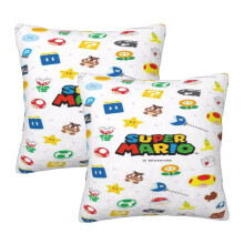 Mario-Kissenbezüge, 2er-Pack, Kissenbezüge für Sofa, Bett, Wohnzimmer, 45 x 45 cm