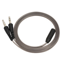 Dodocool 3,5 mm-es audio Y elosztó kábel 1 anya - 2 apa átalakító fülhallgató mikrofon kábel adapter fejhallgatóhoz asztali laptophoz PC-hez