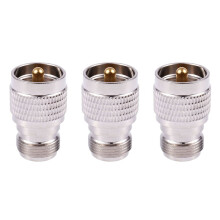 Adaptateur coaxial droit RF 3X UHF mâle PL259 vers N femelle M/F