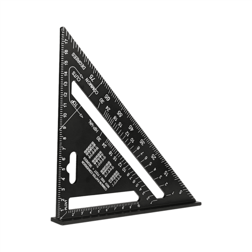 7inch Metric Triangle Ruler for Woodworker Black 2