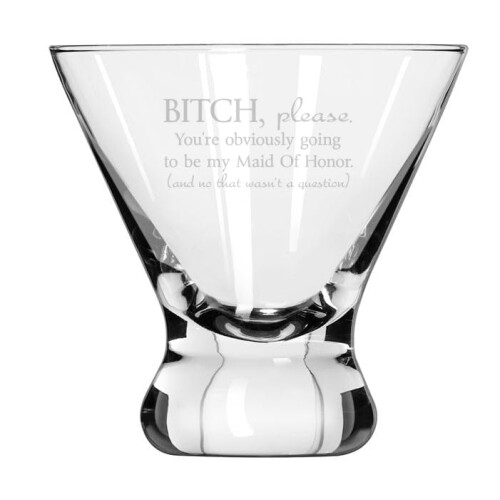 Ποτήρι κοκτέιλ Martini χωρίς κολάρο 8oz Cosmopolitan Margarita Προφανώς θα γίνεις η κουμπάρα μου