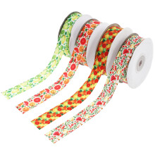 Guangmc4Rolls Ripsbänder mit Fruchtmuster für DIY & Dekoration