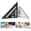7inch Metric Triangle Ruler for Woodworker Black 6