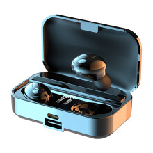 Słuchawki douszne EQWLJWE LB-9 Bluetooth 5.0 z etui ładującym 1800 mAh, bezprzewodowe słuchawki sportowe stereo z mikrofonem, kompatybilne z