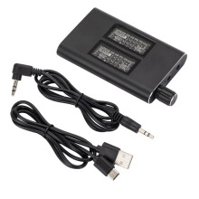 Amplificatore portatile per cuffie con interruttore di guadagno, amplificatore HiFi ricaricabile da 3,5 mm compatibile con MP3, MP4, telefoni,
