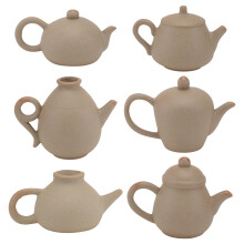 Conjunto de 6 peças de decoração para mesa de jantar: pequenos vasos de cerâmica para hidroponia, plantas e flores.