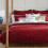 Levtex Home - Σταυροβελονιά Βελούδινο Κόκκινο - Σετ Δύο Καπιτονέ Euro Shams (26x26 ίντσες) - 2
