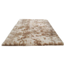 ZToonmas Soft Faux Fur Area Rug, Plush Shaggy Grey Tie-Dye Carpet, Indoor Modern Plush Rug for Living Room, Bedroom, Home Decor