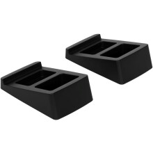 Tilted Wedge Desktop Speaker Stands (Pair) for Small Sized Speakers, Anti-Vibration, 15 Degrees of Tilt,