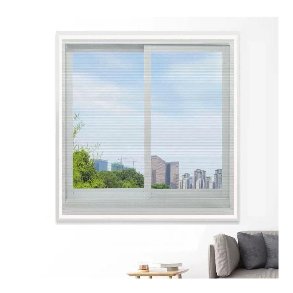Window Screen Mesh Diy Selfadhesive Mosquito Net For Windows Washable Reusable Insect Cover White Frame Grey Mesh 9070919116247