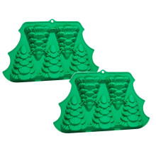 Stampi per cake pop Xubond, stampo per torta a forma di albero di Natale, stampo in silicone 3D per feste natalizie, stampo per cake pop verde,