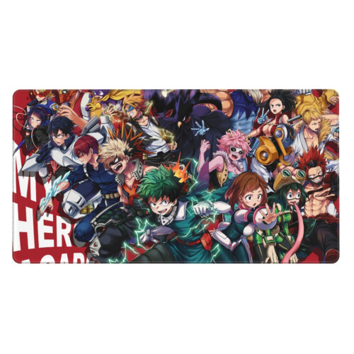 Mouse pad My Hero Academia, tamanho grande, para escritório, mesa de 40 x 75 cm (15,8 x 29,5 polegadas).