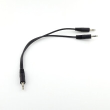 FOR 1pc 3.5mm 1 Male Plug To Dual 3.5mm Male Y Splitter Stereo Headphone Audio Cable 28cm