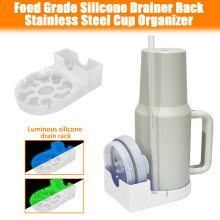 Hariumiu Bekerafdruiprek voor bekers van 880-1290 ml, voedselveilig siliconen, antislip, sneldrogend, draagbaar aanrechtorganizer