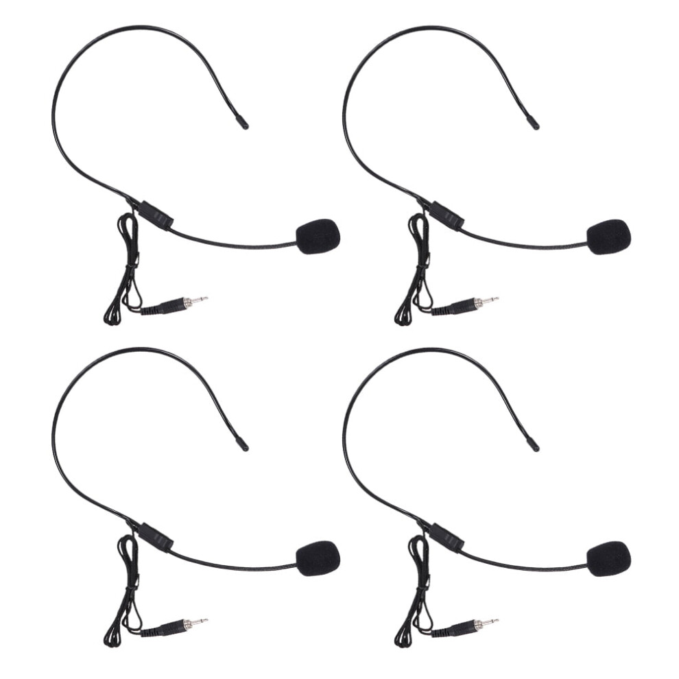 Wired Earphones Headset Microphone Mounted Wireless Microphones Over Headphones Loudspeaker Voice Amplifier Capacitance 4 Pcs 9395123293424