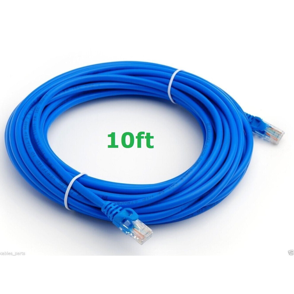 Cat5 Cat5 Rj45 Ethernet Lan Network Patch Cable For Ps Xbox Internet Router Blue 9395123293615