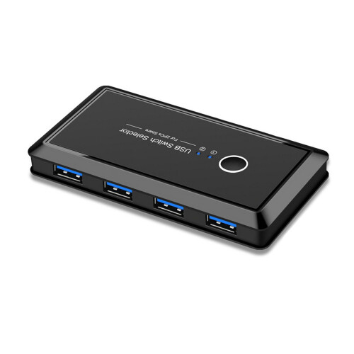 Computerschakelaar, computer delen, printer, USB 3.0, 4 uitgangen, 2 ingangen, schakelaar, multifunctionele handige adapter