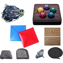 Squid Game 2, Korean Traditional Game, Korean Folk Game Set - Jack Stone Playset Inspired by Squid Game 2 (9pcs+Base)