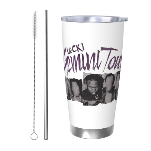 Ποτήρι Lucki20oz, Κούπα ταξιδιού καφέ από ανοξείδωτο ατσάλι με μόνωση κενού, Κούπα