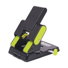Handperforator met 2 gaten, metalen perforator, verstelbaar 70 mm/80 mm, capaciteit 70 vellen, 6 mm voor A4/A3/A5/A6/B4/B5/B6/B7, compatibel met