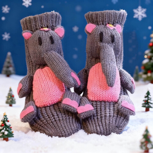 Κάλτσες Sulaicai3D Knit Sloth για γυναίκες, Χαριτωμένες βελούδινες κάλτσες αγκαλιάς με 2