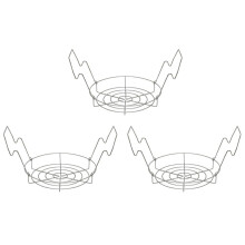Suporte para 3 potes de conserva, suporte para vaporizador para conservas em banho-maria ou panela de pressão, adequado para diversos tipos de potes