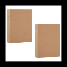 FOR2 Stück A5 Nachfüllbarer Ringordner, A5 Kraftpapier-Ordnerablage mit 2 Ringen zum Hinzufügen loser Blätter, A5 Kraftpapier-Ordner