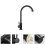 Eease Black Single Handle Kitchen Sink Faucet with Rotatable Sprayer 5