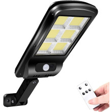 LINLIN Solar Lights Outdoor, COB LED Flood Light with Motion Sensor, Waterproof Wall Light Compatible with Remote Control for Porch, Garden, Patio,