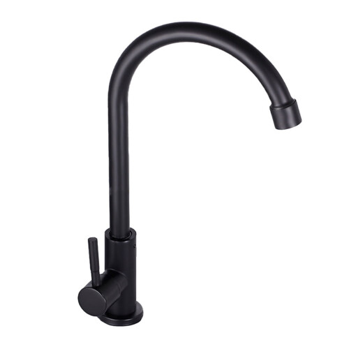 Eease Black Single Handle Kitchen Sink Faucet with Rotatable Sprayer 1