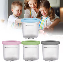 Set di quattro contenitori per ghiaccio GGDDA, edizione di lusso con cucchiaio, quattro colori squisiti per la cucina (in offerta).