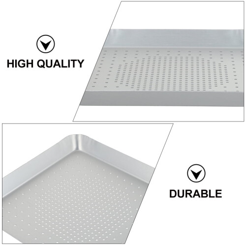 1pc Aluminum Alloy Practical Pizza Tray Pizza Baking Pan Baking Tool for Bakery 1